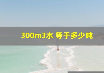 300m3水 等于多少吨